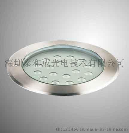 LED室外照明金属本色压铸铝灯体18灯珠可调光地埋灯