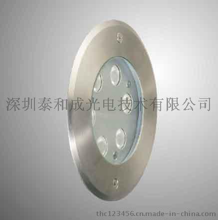 LED室外照明金属本色304不锈钢灯体6灯珠可调光水底灯